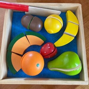 Melissa and Doug Wooden Fruit Cutting Toy Set
